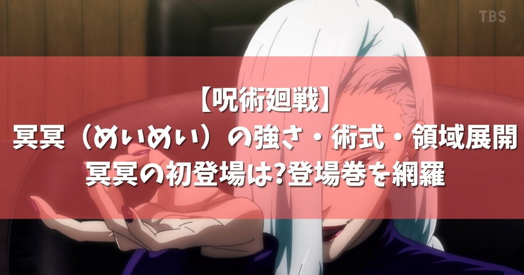 呪術廻戦 冥冥 めいめい の強さ 術式 領域展開 冥冥の初登場は 登場巻を網羅